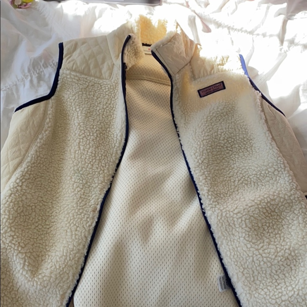 Vineyard Vines cream vest.